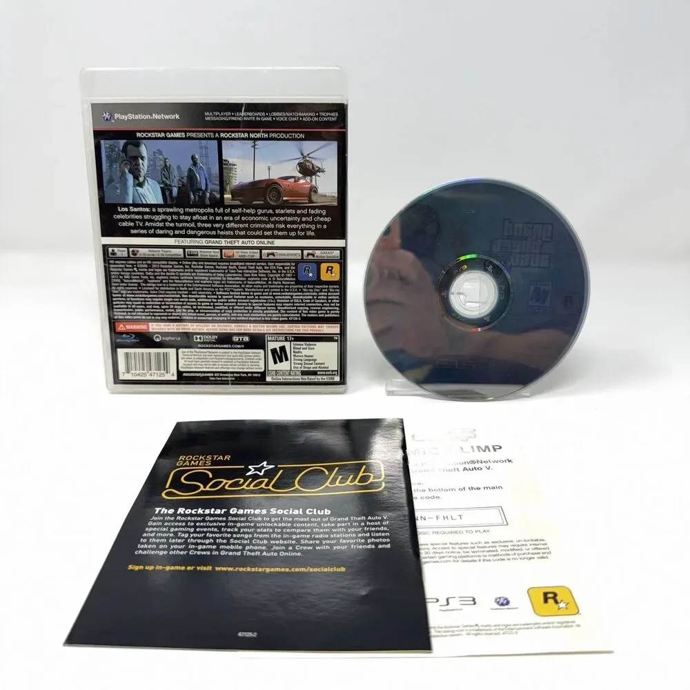 Grand Theft Auto V Sony PlayStation 3 PS3 2013 Complete CIB Tested